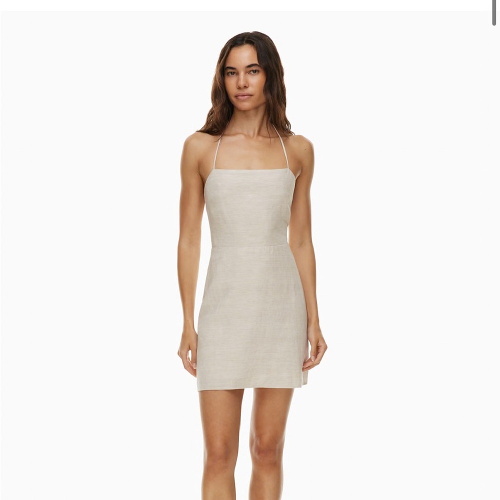 Aritzia Wilfred Credenza Linen Dress size 8 in Natural Ecru (Cream)